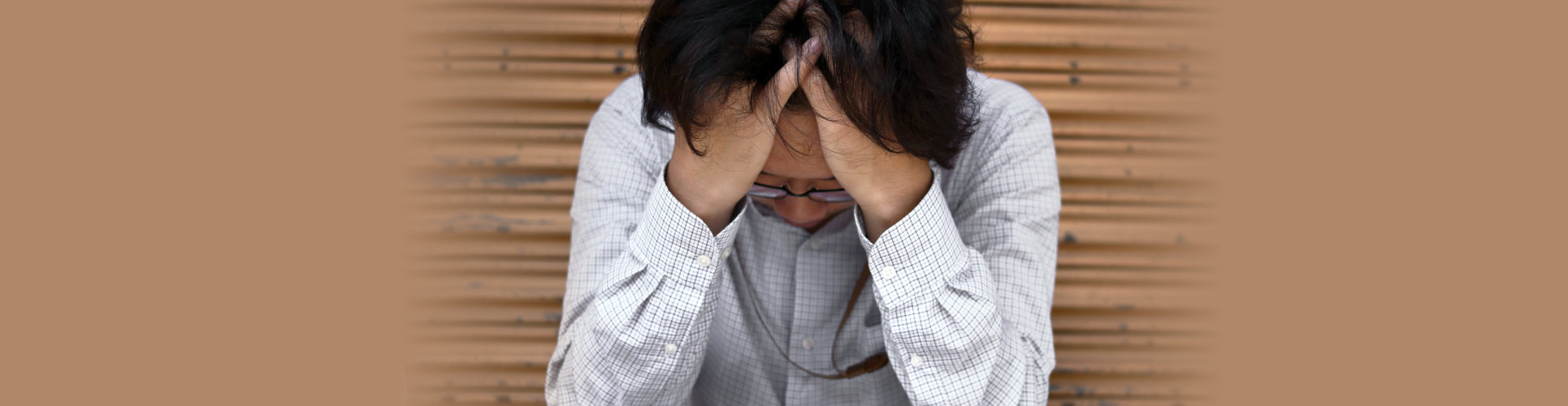 frustrated stressed young man